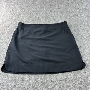 32 Degrees Cool Skort Women's Large Black Athletic Skirt with Shorts Pockets